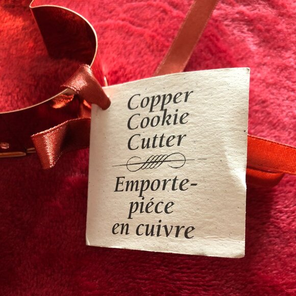 New with tags, Copper cookie cutter, measures 3" by 3" at widest/longest sides - Picture 3 of 4